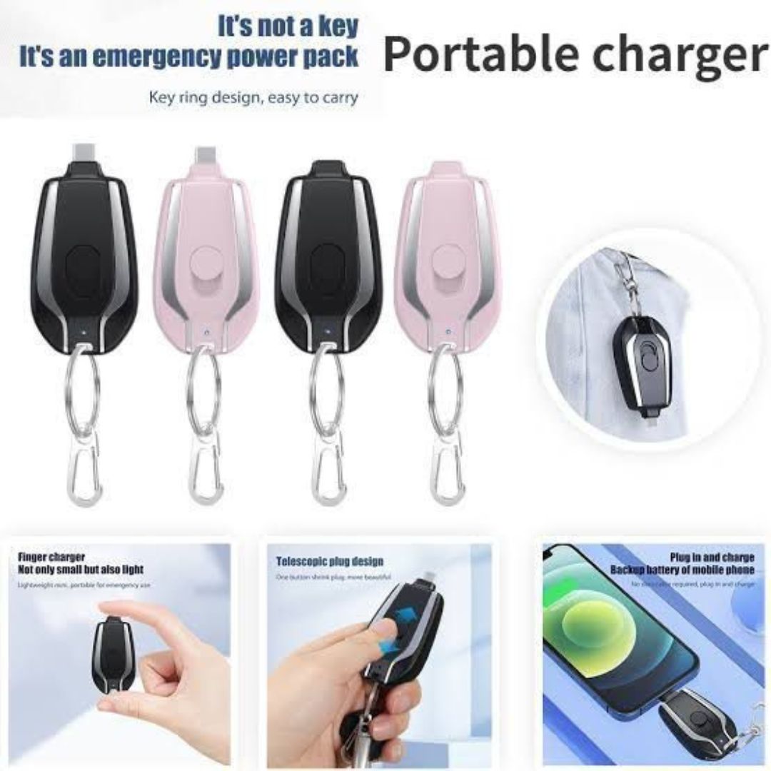 1500mAh Mini Power Pod Emergency Keychain Power Bank – Portable Fast Charging Backup Battery for iPhone & Smartphones - Volmant
