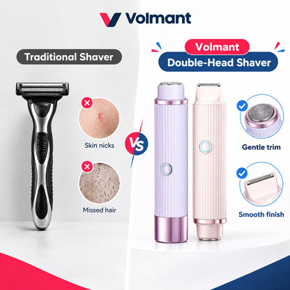 Double Head Electric Shaver – Wet & Dry Waterproof Mini Shaver