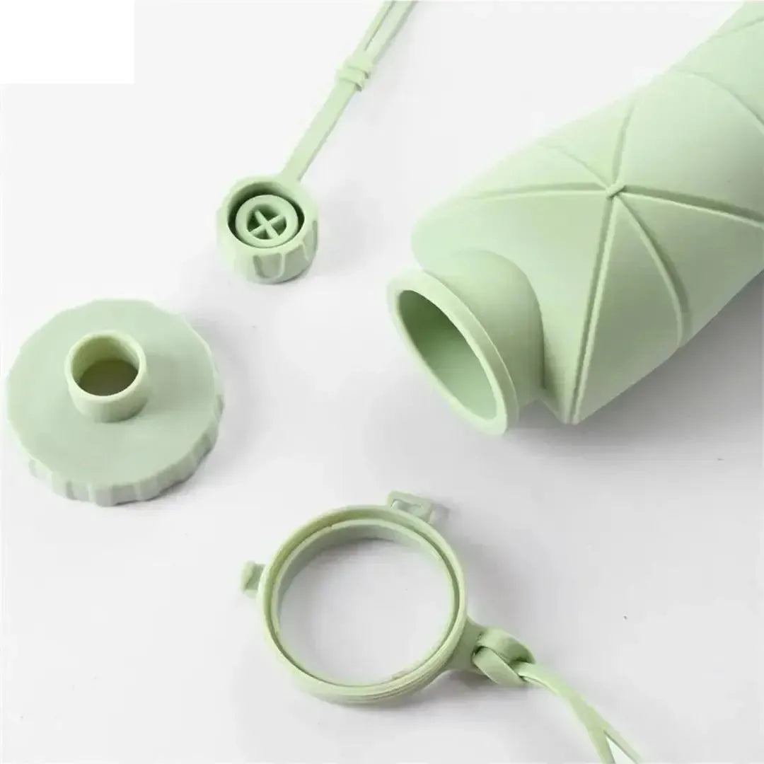 600ml Fordable Silicone Water Bottle for Travel, Gym & Outdoor Use - Volmant