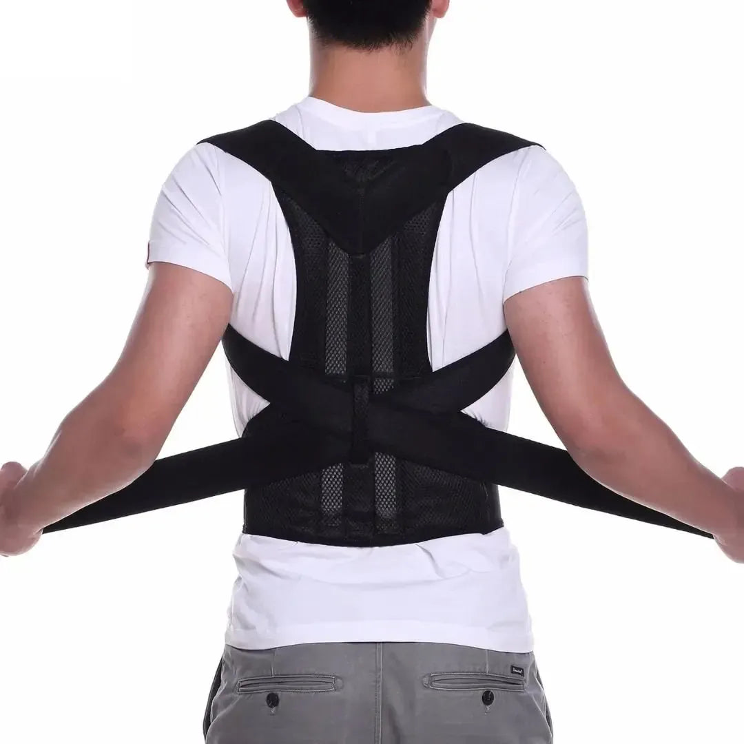 Adjustable Magnetic Posture Corrector Back Brace – Upper Back Support Belt for Posture Improvement & Back Pain Relief - Volmant