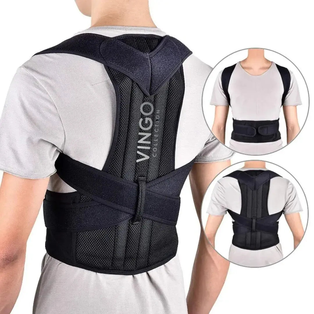 Adjustable Magnetic Posture Corrector Back Brace – Upper Back Support Belt for Posture Improvement & Back Pain Relief - Volmant