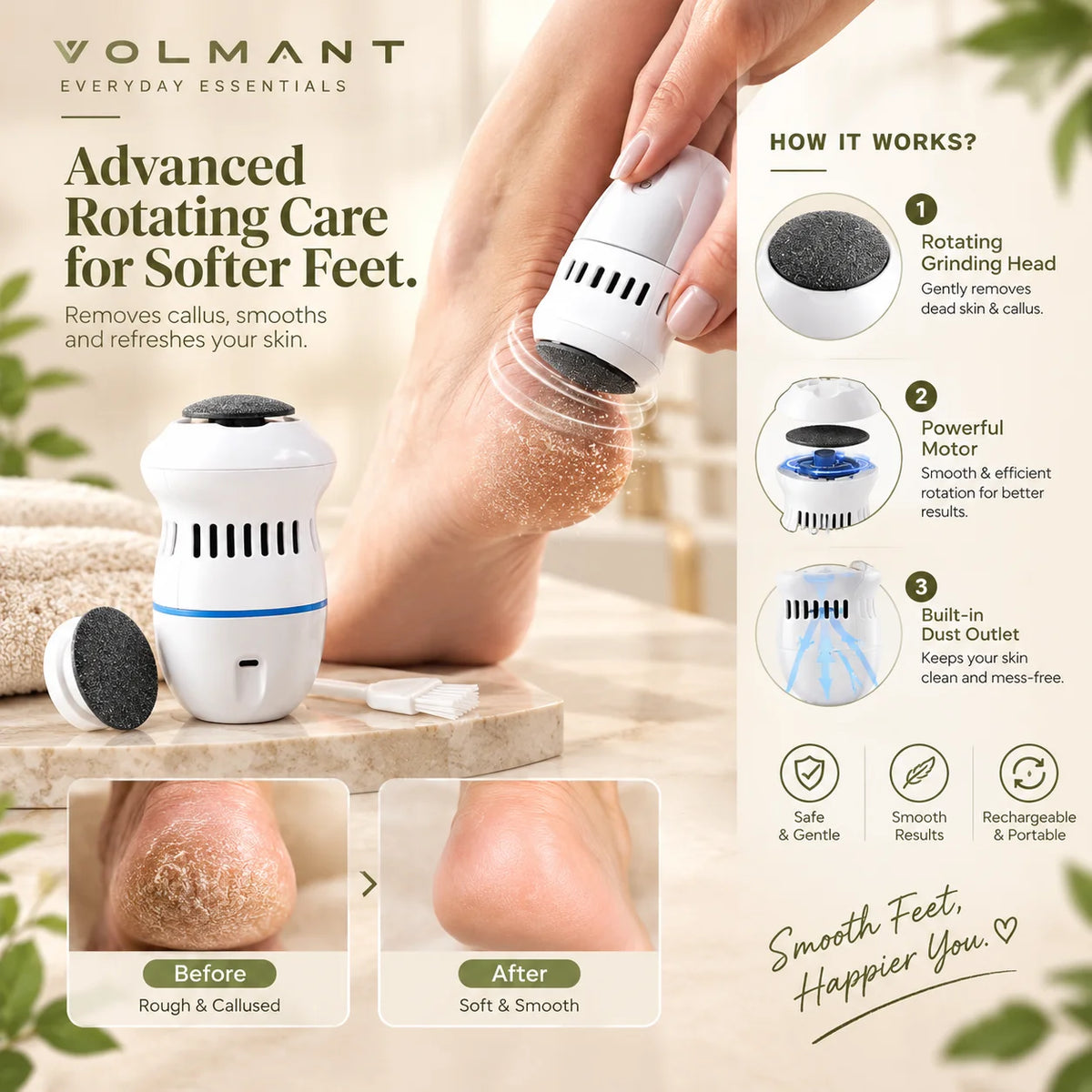 Electric Callus Remover – USB Rechargeable Foot File Tool