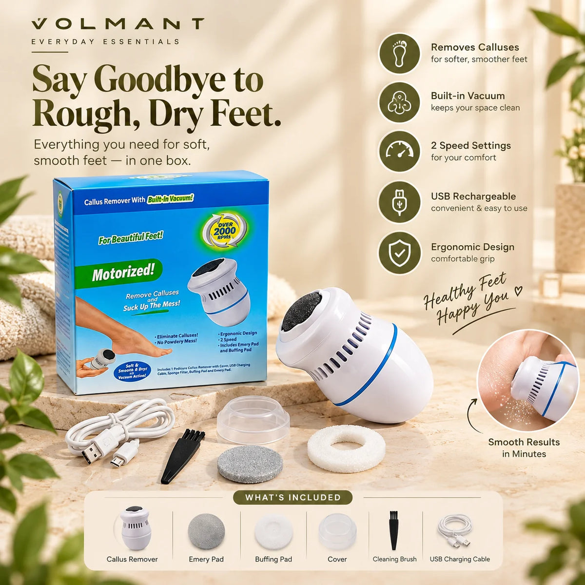 Electric Callus Remover – USB Rechargeable Foot File Tool