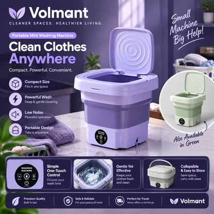 Foldable Mini Washing Machine – Portable Washer for Small Clothes