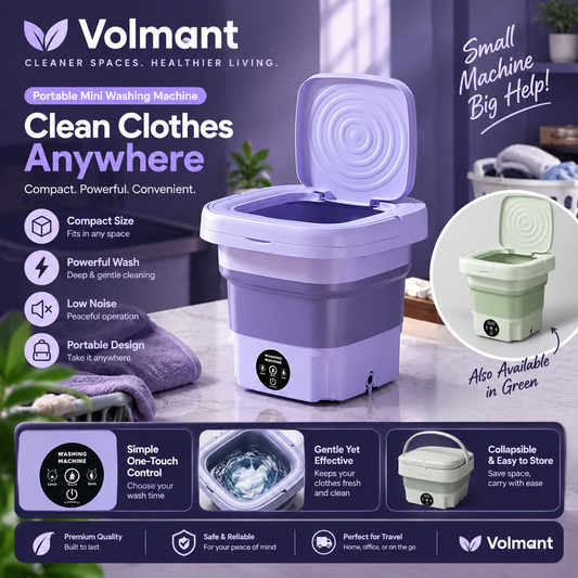 Foldable Mini Washing Machine – Portable Washer for Small Clothes