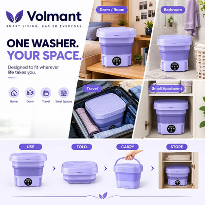 Foldable Mini Washing Machine – Portable Washer for Small Clothes