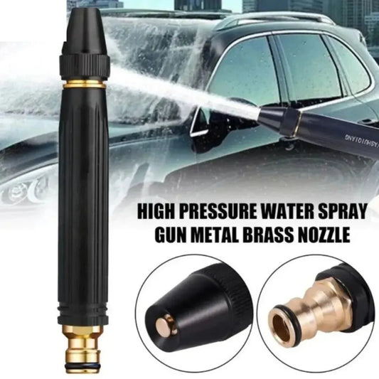 High Pressure Metal Body Water Spray Nozzle – Adjustable Jet Stream for Car Wash, Garden & Home Cleaning - Volmant