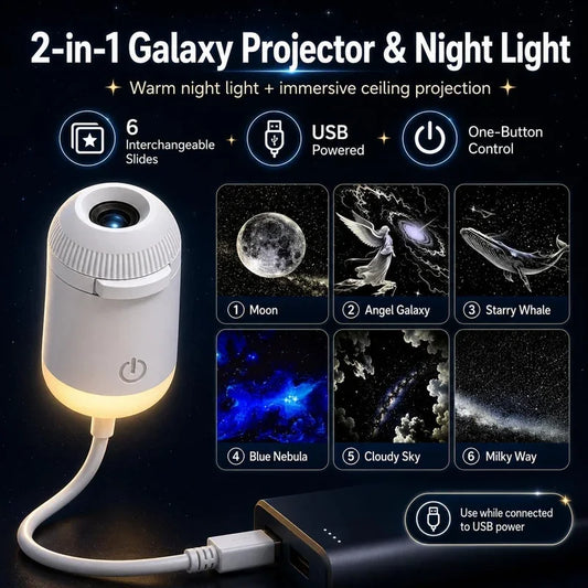 Starry Sky Projection Lamp – Portable Mini USB Galaxy Night Light