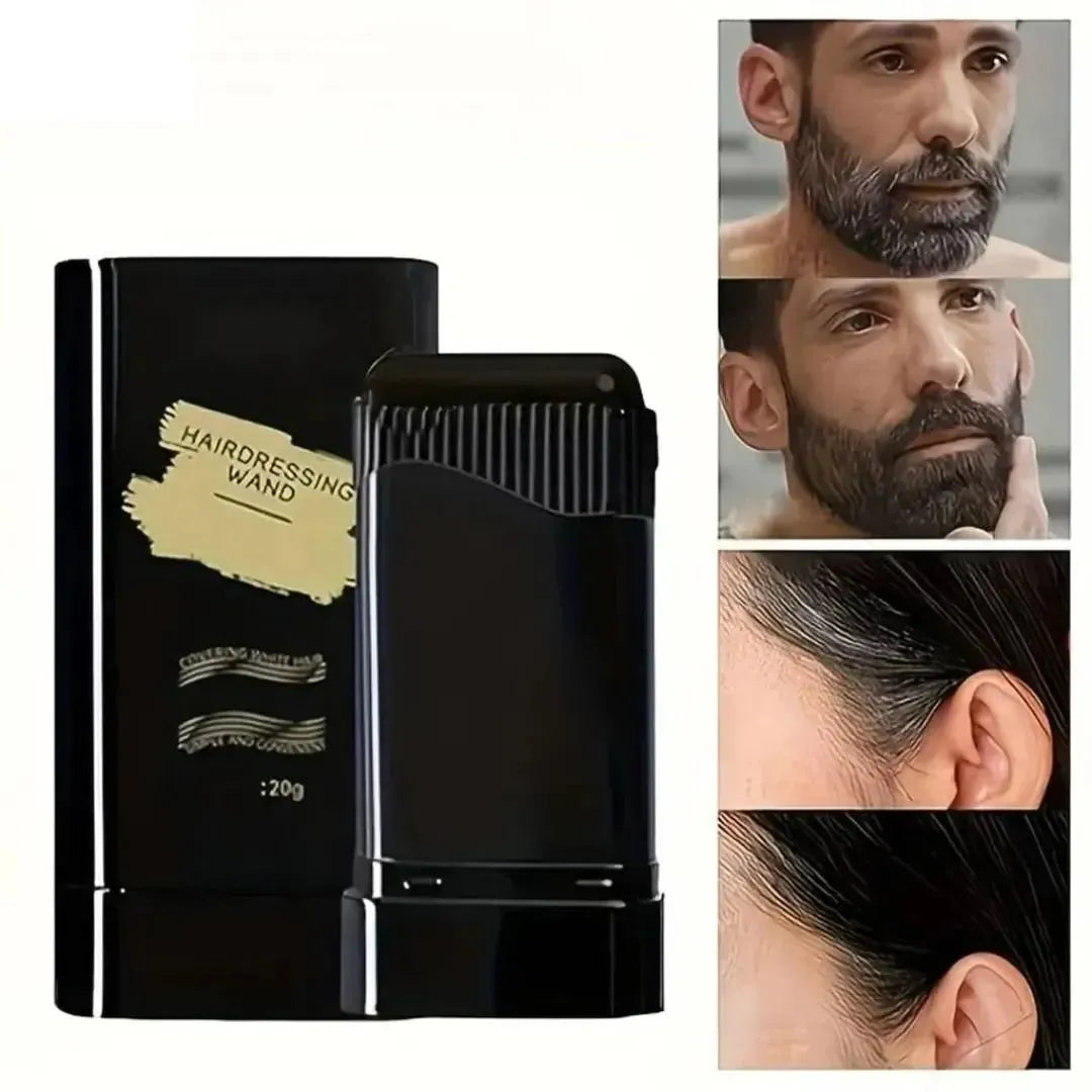 Natural Black Hairdressing Wand – Instant Hair Touch Up & Hairline Styling Stick - Volmant