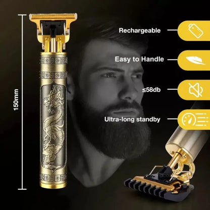 Professional T9 Vintage Hair Trimmer for Men – Cordless Beard & Hair Clipper - Volmant