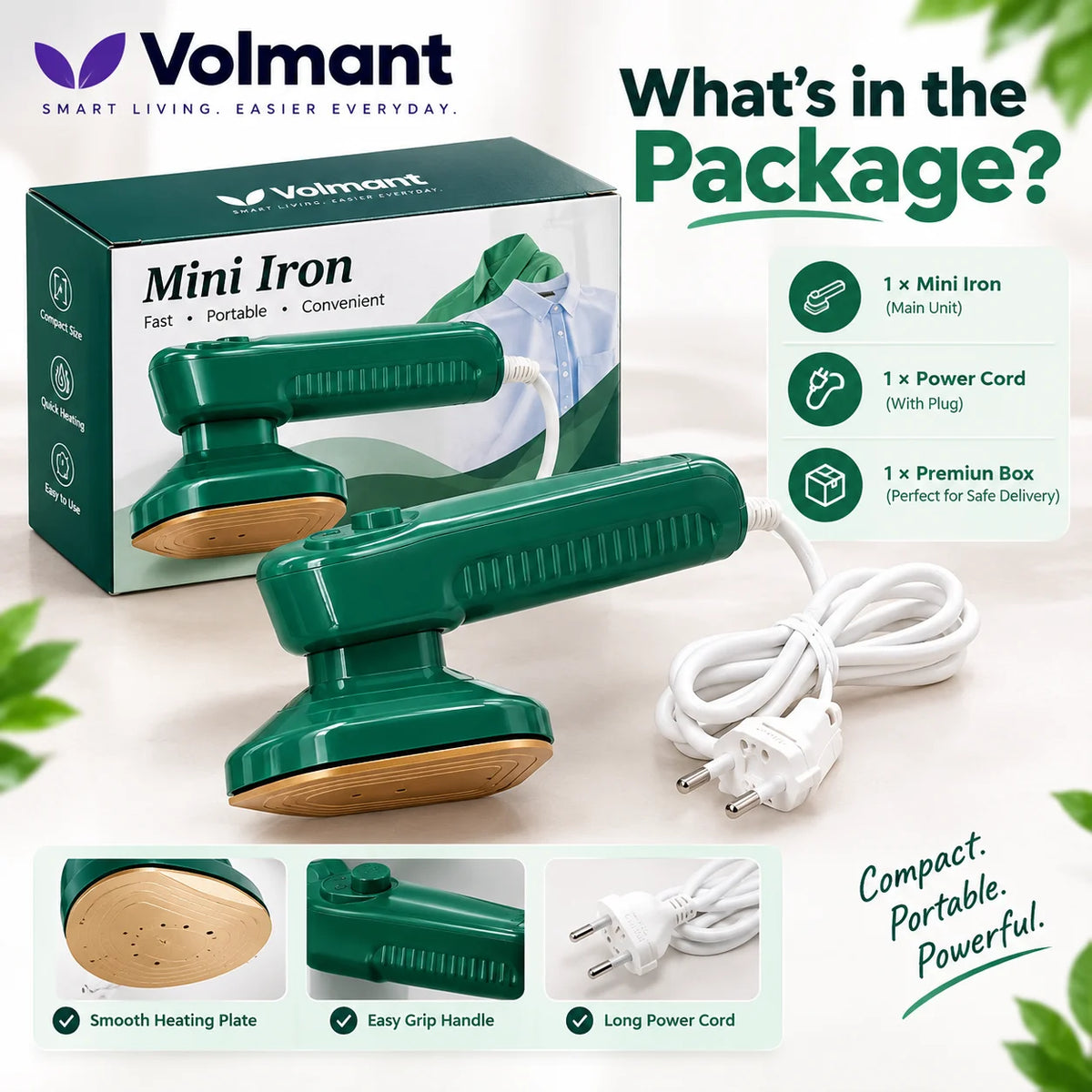 Portable Mini Ironing Machine – 2-in-1 Wet & Dry Handheld Iron