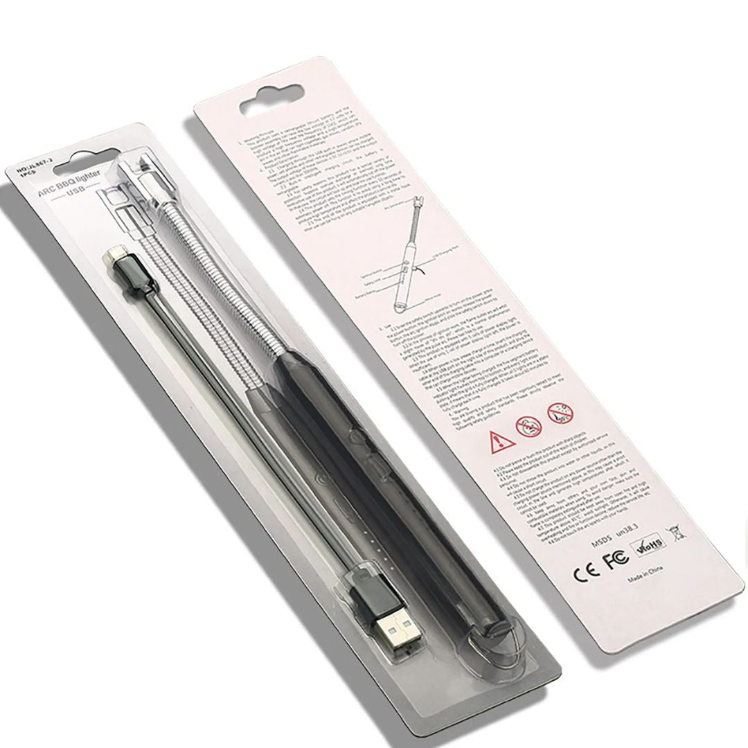 USB Rechargeable Electric Arc Lighter – Flexible Neck for Kitchen, BBQ, Candles & Outdoors - Volmant