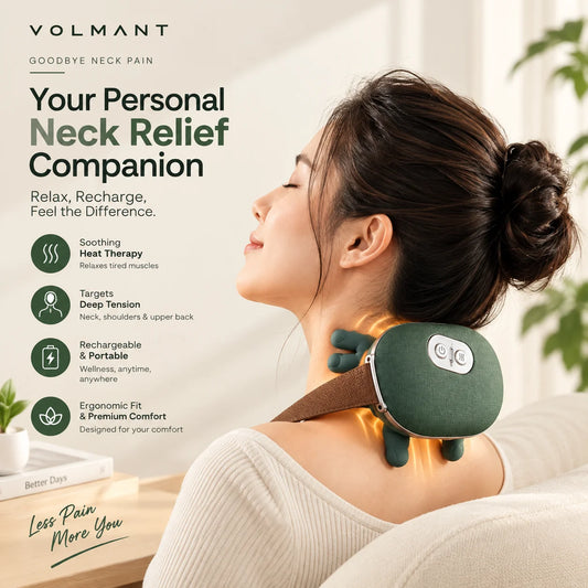 Wireless 4D Kneading Neck & Shoulder Massager – Real Hands Feel